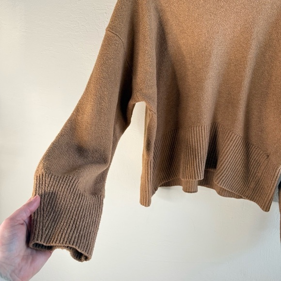 A New Day Camel Mockneck Sweater Size Large - Picture 3 of 8